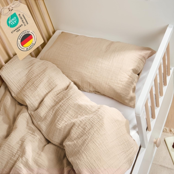 Laleni Kinderbettwäsche Kinderbettwäsche aus Baumwolle - Musselin Bettwäsche, Oeko-TEX zertifizierte Bettwäsche Sommer