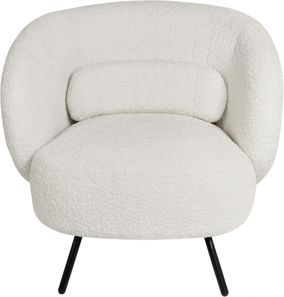 Sessel MAKELA Bouclé Cremeweiß