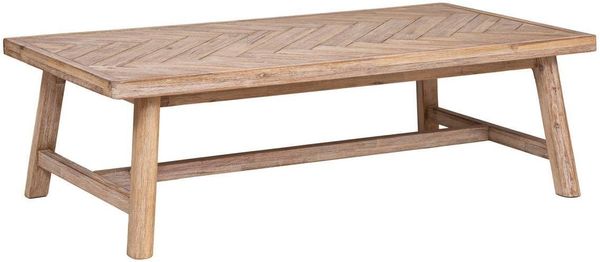 Atmosphera - Aeris Couchtisch, Akazienholz, Fischgrätmuster, 130 x 70 x 40 cm - Für Wohnzimmer, Flur