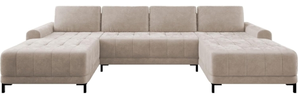 Wohnlandschaft Aurezi XL mit Bettkasten und Schlaffunktion (Farbe: Velo 623)