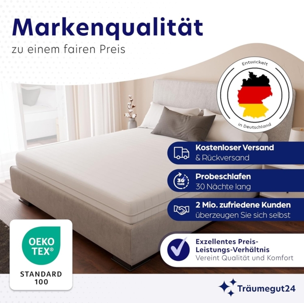 HydroCell® 15 cm Matratze 140 x 200 cm Härtegrad H2 & H3 : H2 & H3 : 140 x 200 cm : 15 cm Bild 8