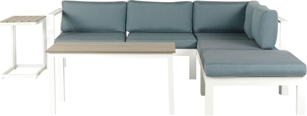 Ecksofa Lounge Set MESSINA Metall 5 Personen Linksseitig Grün