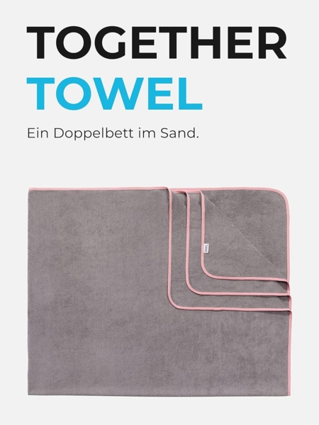 Sowel Strandtuch XXL - Together Towel -, 200x160 cm, Badetuch, 100% Bio-Baumwolle, Flauschig Bild 2