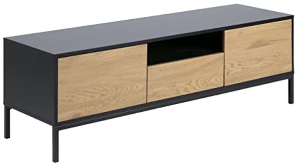Lowboard 'SEAFORD', Front Wildeiche-Look / Metall
