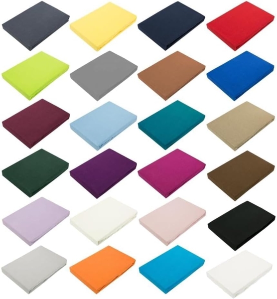 EXKLUSIV HEIMTEXTIL Jersey Spannbettlaken 60 x 120 cm Apfelgrün 100% Baumwolle Öko - Tex Zertifiziert Bed-Sheet Bettlaken Spannbetttuch