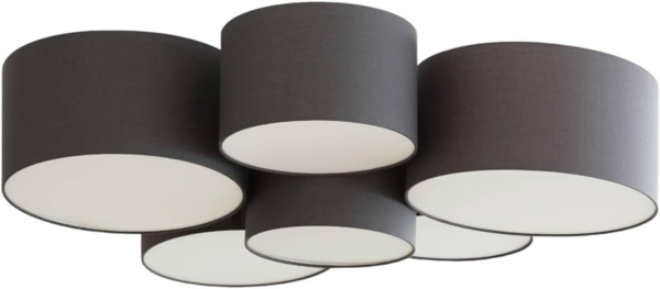 Lindby Deckenleuchten Maureka, Schwarz IP20, 6 x 15 W LED