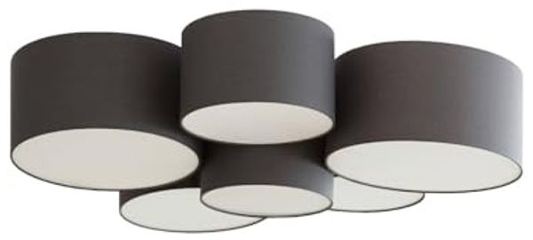Lindby Deckenleuchten Maureka, Schwarz IP20, 6 x 15 W LED
