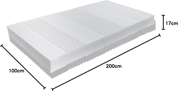 7 Zonen Kaltschaummatratze Noblesse Härtegrad H2 100x200 Bild 2