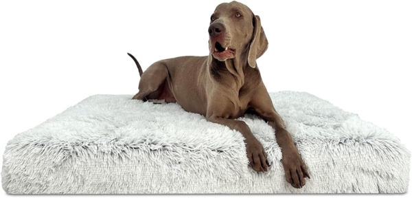 PITT SHAGGY ORTHO PLUS Orthopädisches Hundematratze - 20 Weißgrau, 150x100cm