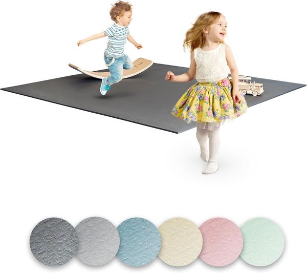 Ehrenkind® Krabbelmatte PRO | Extra dick und soft | Made in Germany | Oeko-Tex 100 | Größe 180x120 cm GRAU