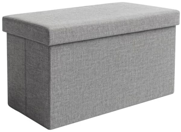 Ruhhy Stauraumhocker Stoffpouf Sitzbox Truhe XL (Spar-Set, 1 St, bis zu 80 kg), 54 l Stauraum, ideal für Decken, Spielzeug oder Alltagsgegenstände