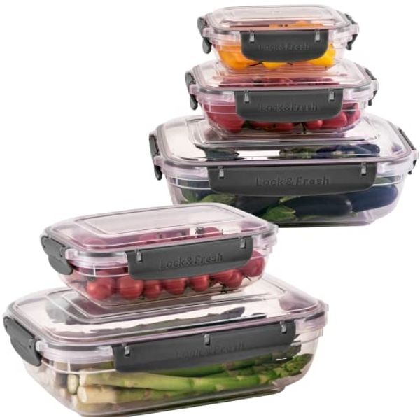 uandu home Frischhaltedose Frischhaltedosen mit Deckel, Vorratsdosen mit Deckel Luftdicht Set, (24er Frischhaltedosen Set, 800ml, 1400ml, 2000ml), Frischhaltedosen Set, Meal Prep Boxen, BPA Free Kunststoff