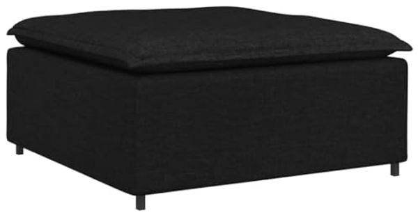vidaXL Modulares Sofa-Fußhocker-Modul Schwarz 100 x 100 x 48 cm 4104479