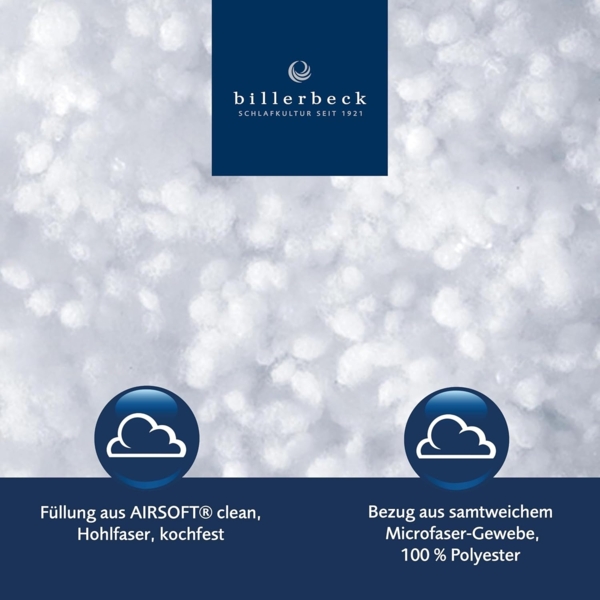 billerbeck Classic-Clean 321 Microfaser-Decke 155x220 Duett Bild 2