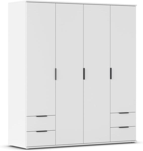 rauch Drehtürenschrank Kleiderschrank Schrank Garderobe Wäscheschrank ESSEA 4-türig Breite 168 cm mit 4 Schubladen und modernen Griffen MADE IN GERMANY