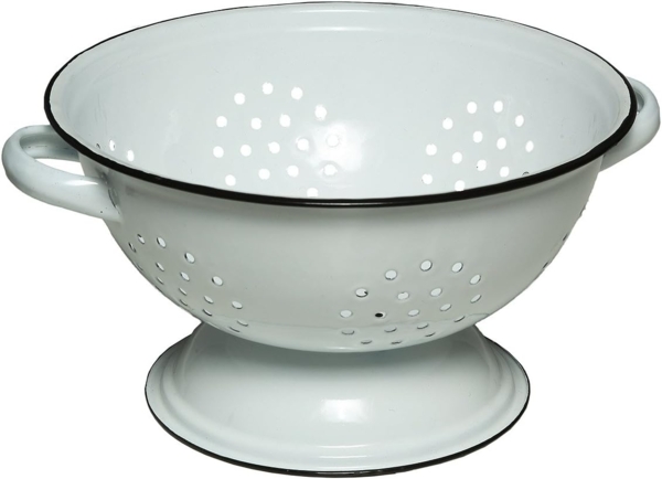Ambiente Haus Schüssel Sieb aus Emaille in Antikweiß, Emaille, (1-tlg)