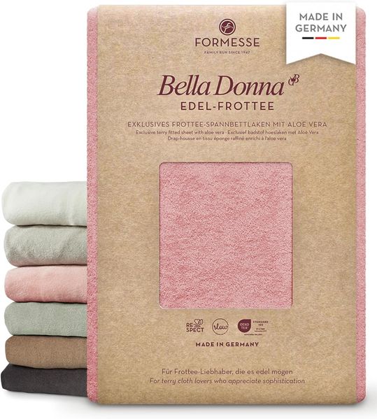 Formesse Spannbettlaken Spannbettlaken Bella Donna Edel-Frottee 060, Baumwollmischung, Farbbrillanz und Farbechtheit durch einen modernen Färbeprozess