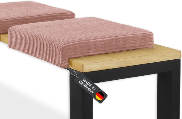 Lycce Bankauflage Bankauflage Klemmkissen 1 Leiste, Cordstoff extra Polsterung, (1 St), für Banktiefe ab 35 cm, verrutscht nicht, versch. Farben