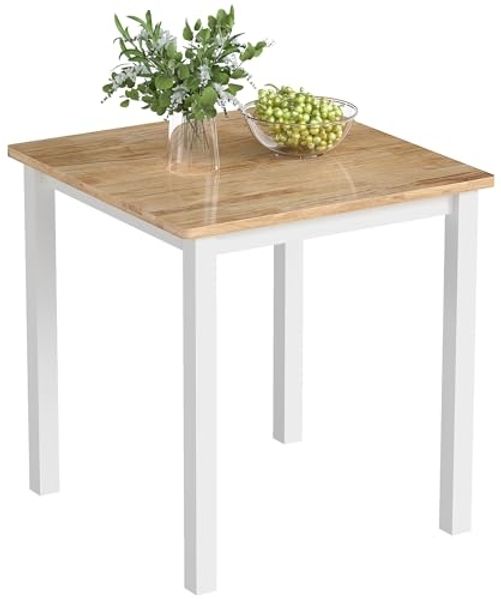HOMCOM Esstisch 69 x 69 cm Küchentisch für 2-4 Personen (moderner Holztisch, 1-St, Esszimmertisch), für kleine Raum, Küche, Esszimmer Eiche