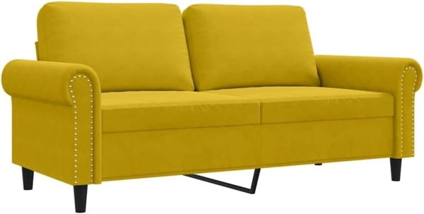 vidaXL 2-Sitzer-Sofa Gelb 140 cm Samt 359535