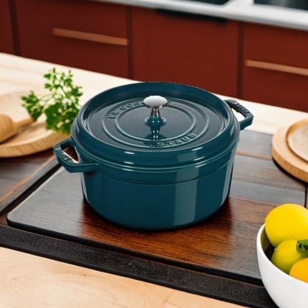 Staub La Cocotte Cocotte 26 cm, rund, La-Mer, Gusseisen Bild 3