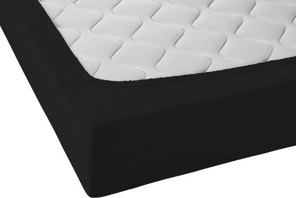 Biberna Jersey-Spannbetttuch, 100 % Baumwolle, Schwarz, 1x 90x190 cm - 100x200 cm Bild 3