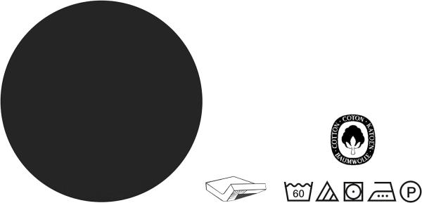 Biberna Jersey-Spannbetttuch, 100 % Baumwolle, Schwarz, 1x 90x190 cm - 100x200 cm Bild 6