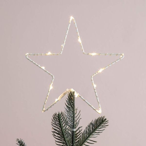 Lights4fun LED Stern LED Weihnachtsbaumspitze Stern, LED fest integriert