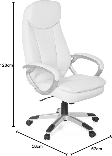 Bürostuhl COSENZA Weiß Bild 3