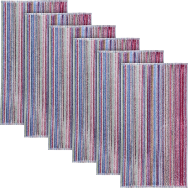 REDBEST Handtuch Handtuch 6er-Pack, Frottier, Walk-Frottier Streifen