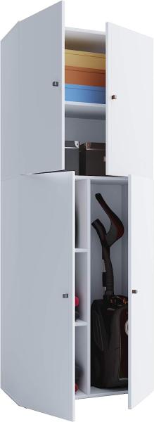 VCM Mehrzweckschränke Lona 913848 Weiß B. 70 x H. 184 x T. 40 cm