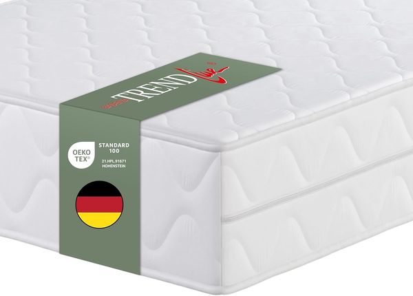 Badenia Trendline BT100 2-in-1 Duo XXL orthopädische 7-Zonen Komfortmatratze, 22 cm hoch, Härtegrad 3 und 4, 90x200, Öko-Tex Zertifiziert, produziert nach deutschem Qualitätsstandard