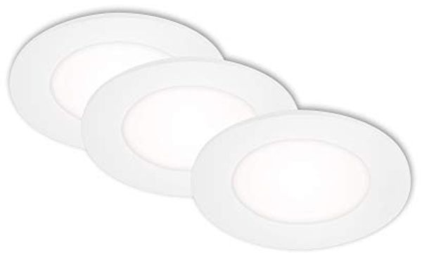 Di-Ka LED Einbauleuchte Flat-In 3er Set weiß Ø 8,6 cm 3W, neutralweiß