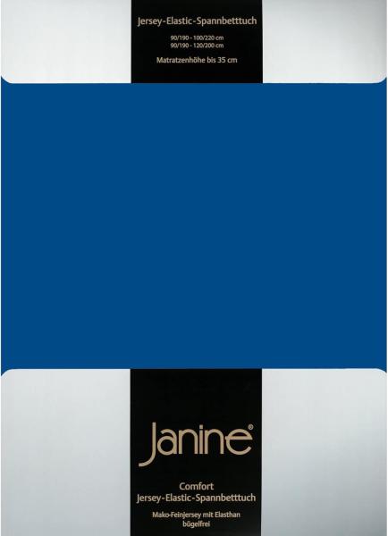 Janine Jersey Elastic Spannbetttuch|140x200 cm - 160x220 cm| royalblau