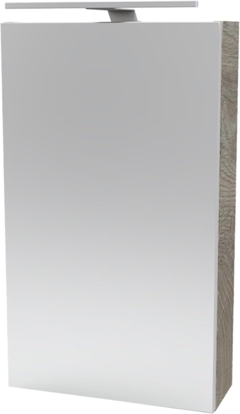 Fackelmann SBC STANFORD Gäste-WC Spiegelschrank 40 cm, Braun hell, links