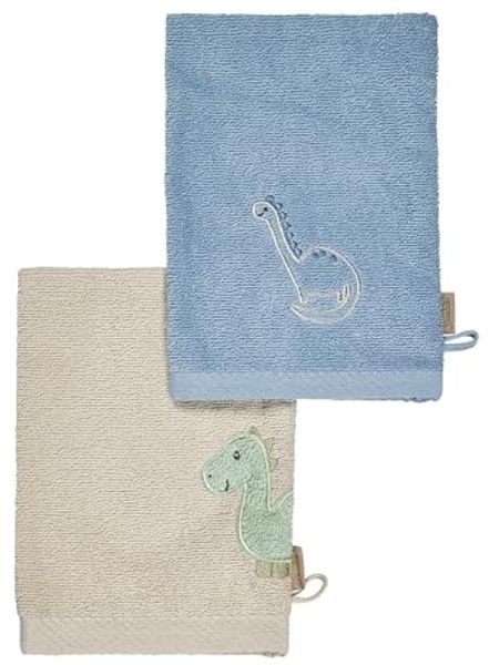 Sterntaler Waschlappen – Rexi Dino – 2er-Set Blau