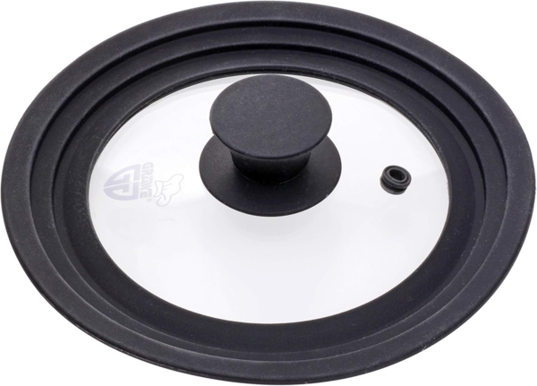 Universal-Glasdeckel schwarz 16-20 cm