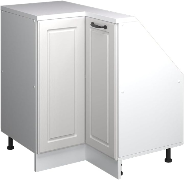 Dachschrägenschrank Eckschrank Rion Weiß Landhaus/Weiß 75.6 x 81.6 cm mit 1 Tür Vicco