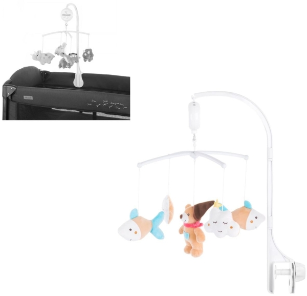 Chipolino Musik Mobile Plüschtiere Lautstärkeregelung, Melodien, Tiere abnehmbar beige