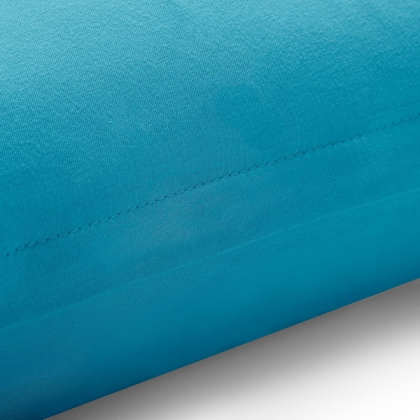 DecoKing 2 Kissenbezüge 20x120 cm Jersey 100% gekämmte Baumwolle Reißverschluss Zyan Amber Bild 4