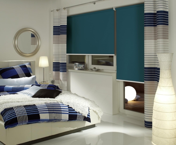 Gardinia Easyfix Rollo Uni, Dunkelblau, 180x162 cm Bild 5