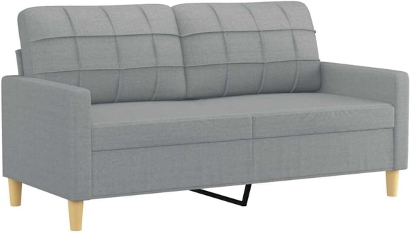 vidaXL 2-Sitzer-Sofa Hellgrau 140 cm Stoff 359091