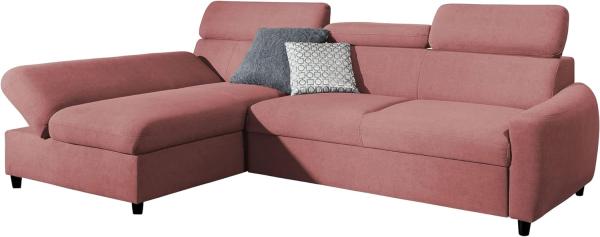 99rooms Litos Ecksofa Velours ESITO Rosa Links ohne