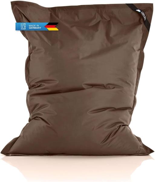 Original LAZY BAG Indoor & Outdoor Sitzsack XXL 400L Riesensitzsack Sitzkissen Sessel für Kinder & Erwachsene 180x140 cm (Braun)