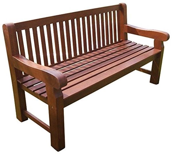 Bank Holzbank Kolonial-Antik-Stil extra stabil dunkel geölt