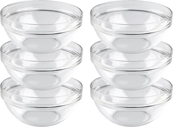 Luminarc 925947 Empilable Schüssel aus Glas, Ø 17cm, klar (6 Stück)