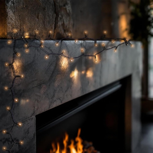 Spetebo LED-Lichterkette Akku Lichterkette per USB aufladbar bis 10 Tage Leuchtdauer, 200-flammig, per USB Anschluss wiederaufladbar Bild 4