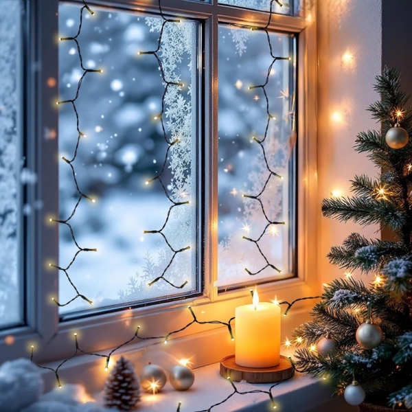 Spetebo LED-Lichterkette Akku Lichterkette per USB aufladbar bis 10 Tage Leuchtdauer, 200-flammig, per USB Anschluss wiederaufladbar Bild 5