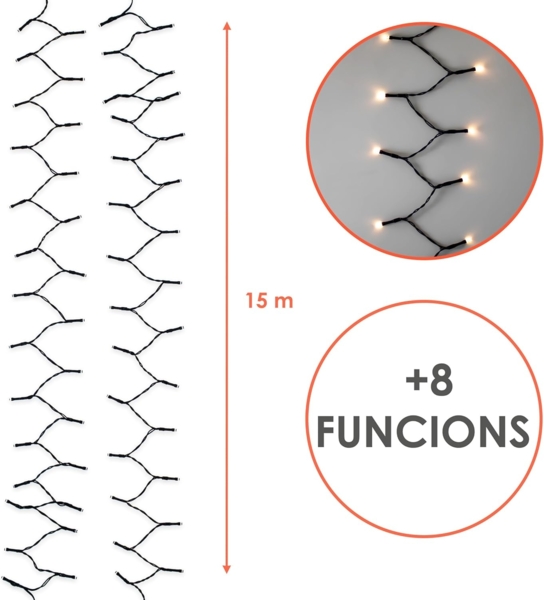 Spetebo LED-Lichterkette Akku Lichterkette per USB aufladbar bis 10 Tage Leuchtdauer, 200-flammig, per USB Anschluss wiederaufladbar Bild 2