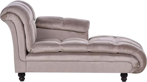 Chaiselongue Polsterbezug taupe linksseitig LORMONT